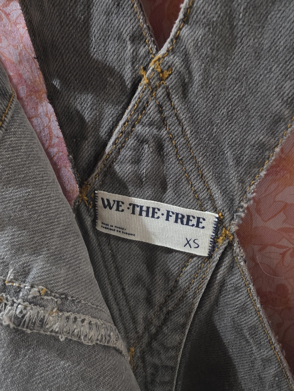 We The Free Washed Gray Wide-Leg Denim Overalls - Picture 6 of 6